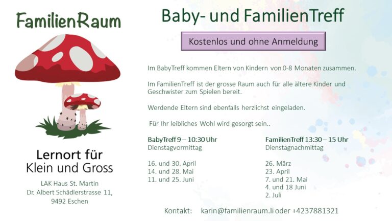 Baby und FamilienTreff 1-6. 2024