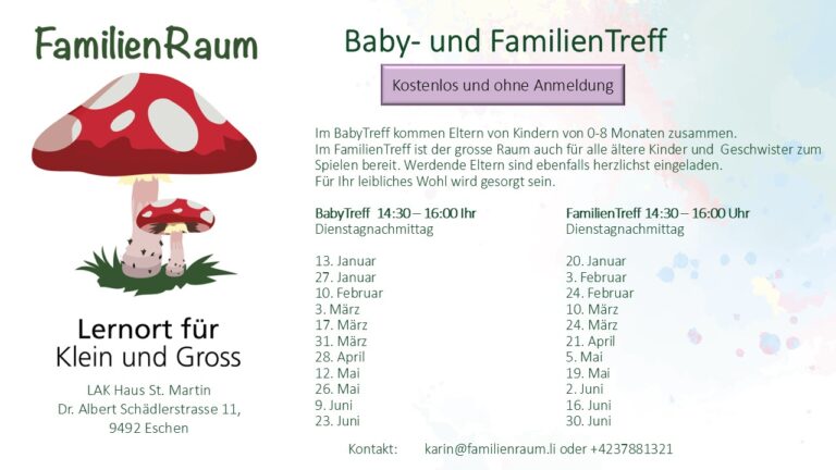 Baby und FamilienTreff 1-6 2026