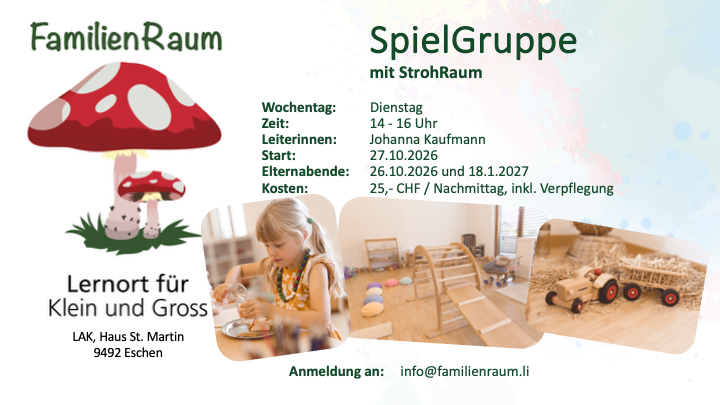 Flyer SpielGruppe Okt. 2026